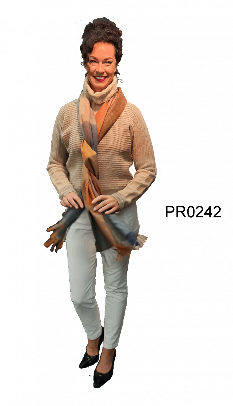 Babyalpaka Stola mit Plaidmuster "Highlands"